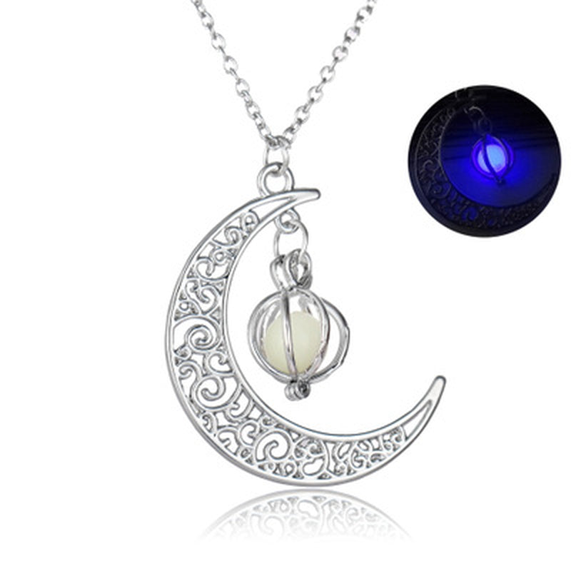 Natural Moonstone Healing Necklace for Women - Luminous Pendant Jewelry Gift