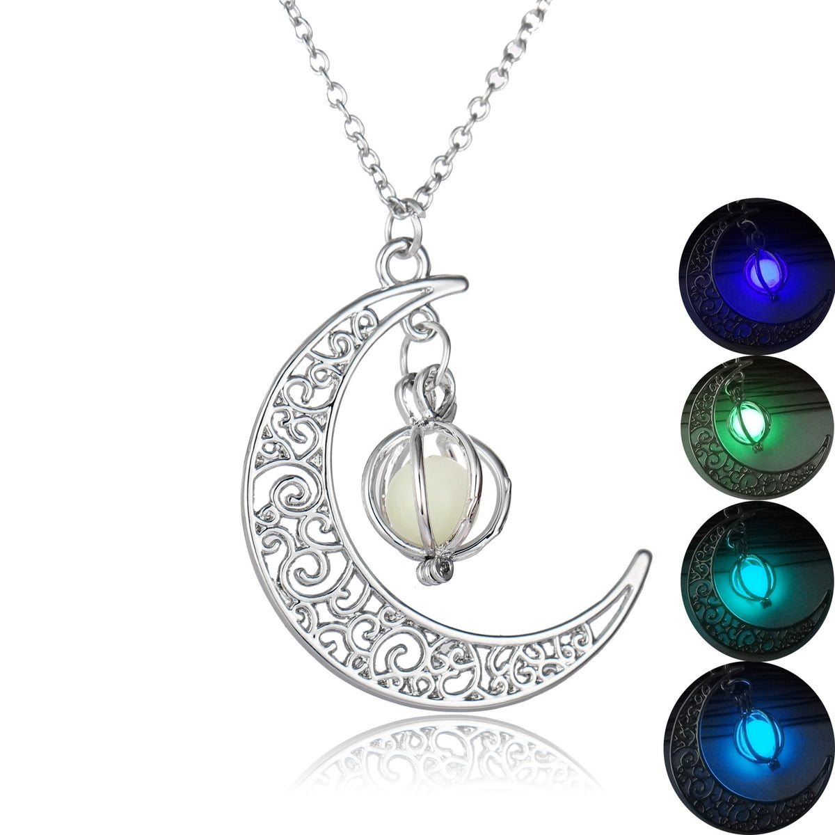 Natural Moonstone Healing Necklace for Women - Luminous Pendant Jewelry Gift