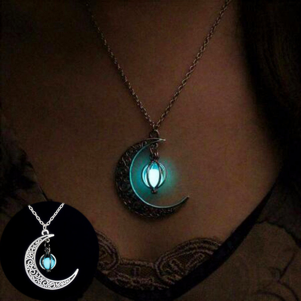 Natural Moonstone Healing Necklace for Women - Luminous Pendant Jewelry Gift